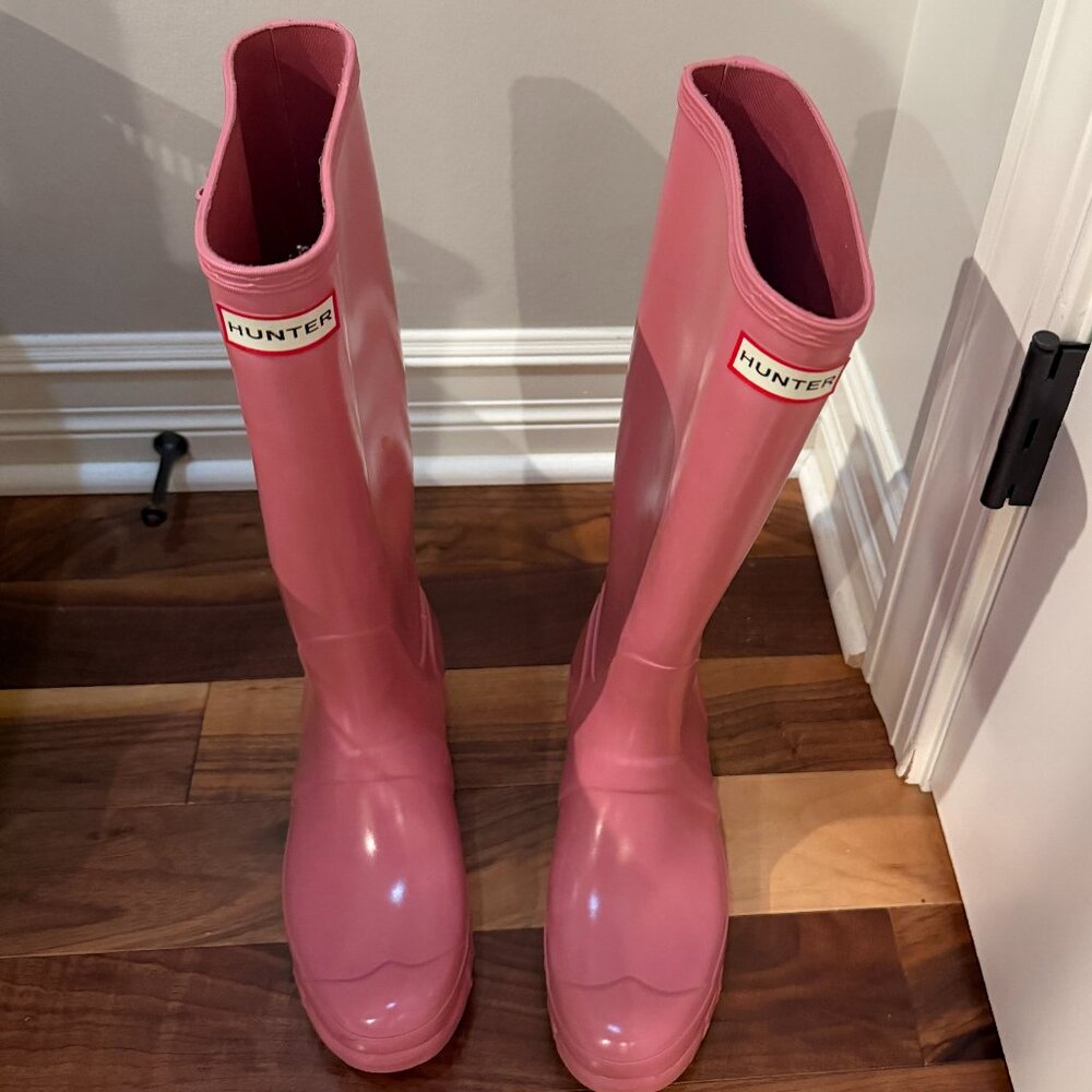 Pink Tall Hunter Boots - Size 7